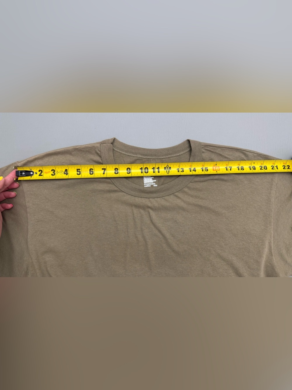 Soffe Dri Cotton Tan T-Shirt Men’s Large 100% Cotton Made in USA Casual Tee - Picture 9 of 11